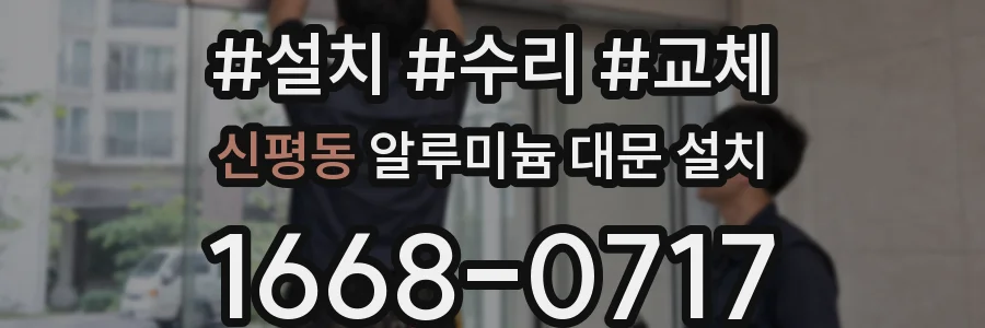 신평동 알루미늄 대문 설치