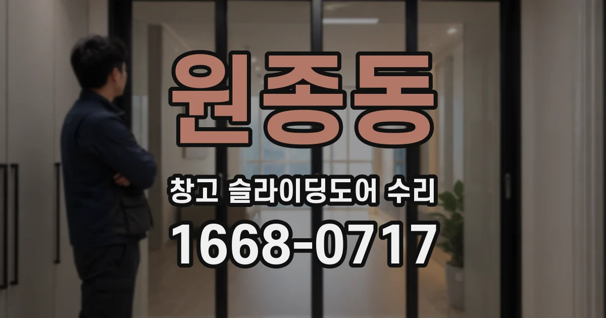 원종동 창고 슬라이딩도어 수리