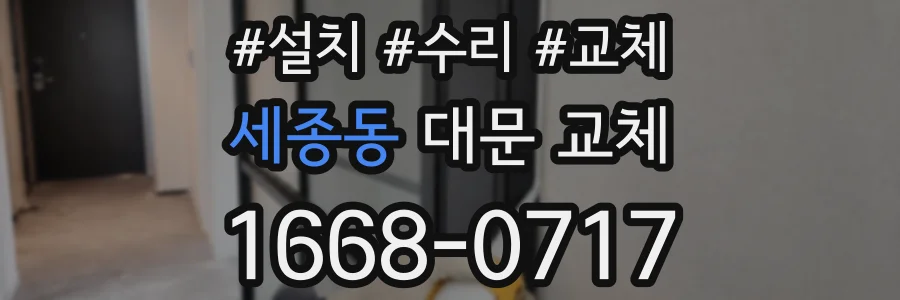 세종동 대문 교체