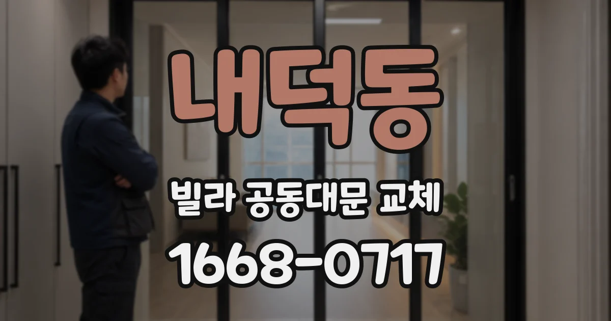 내덕동 빌라 공동대문 교체