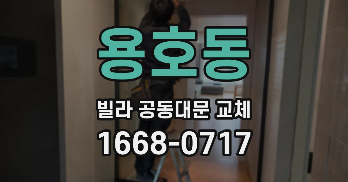 용호동 빌라 공동대문 교체