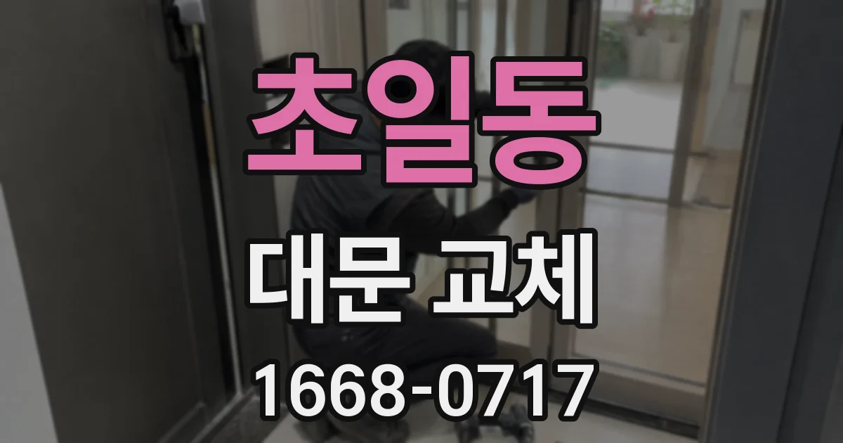 초일동 대문 교체