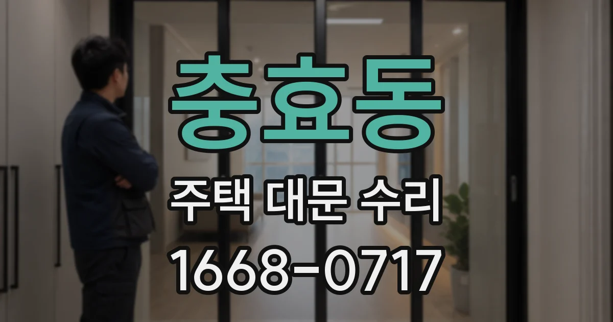 충효동 주택 대문 수리