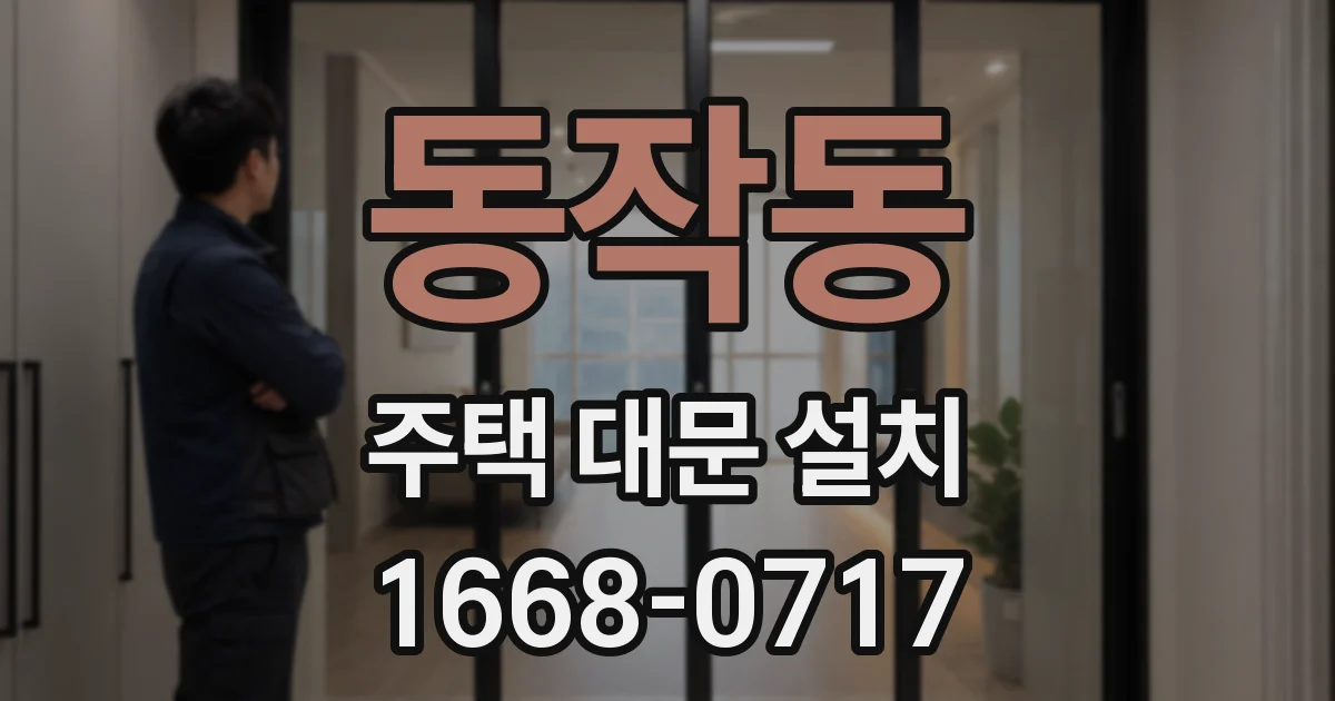 동작동 주택 대문 설치