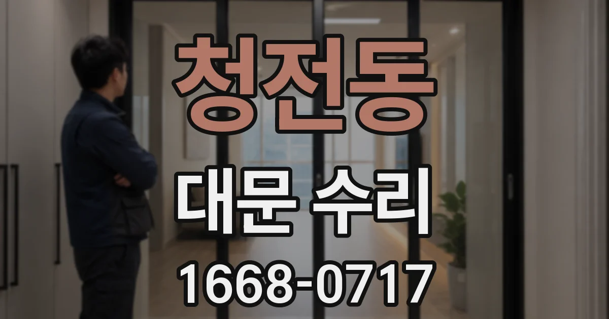 청전동 대문 수리