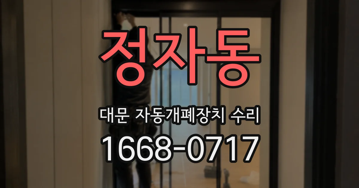 정자동 대문 자동개폐장치 수리