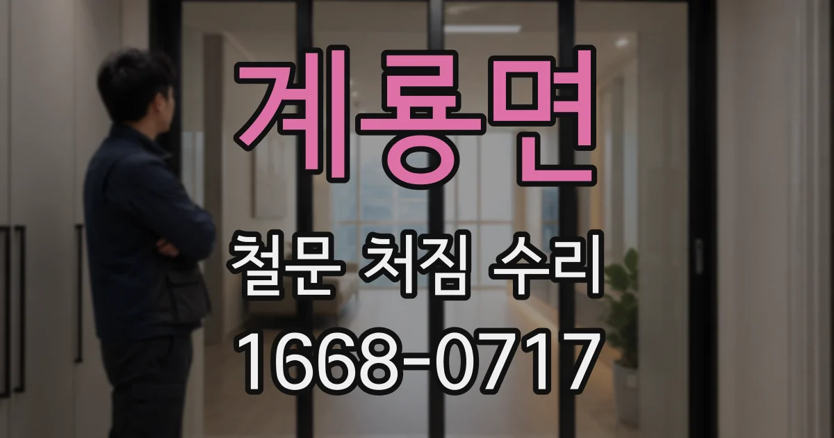 계룡면 철문 처짐 수리