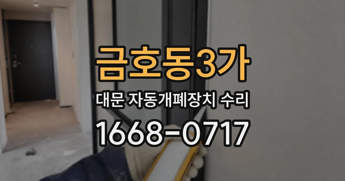 금호동3가 대문 자동개폐장치 수리