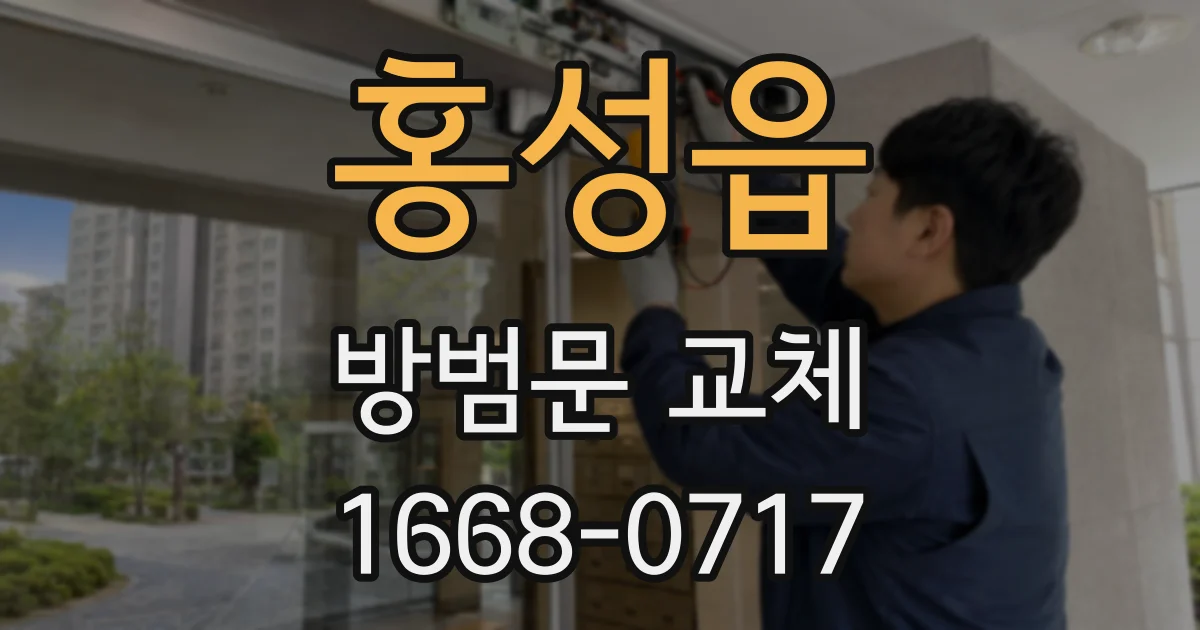 홍성읍 방범문 교체