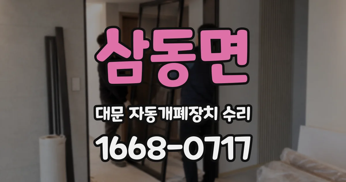 삼동면 대문 자동개폐장치 수리
