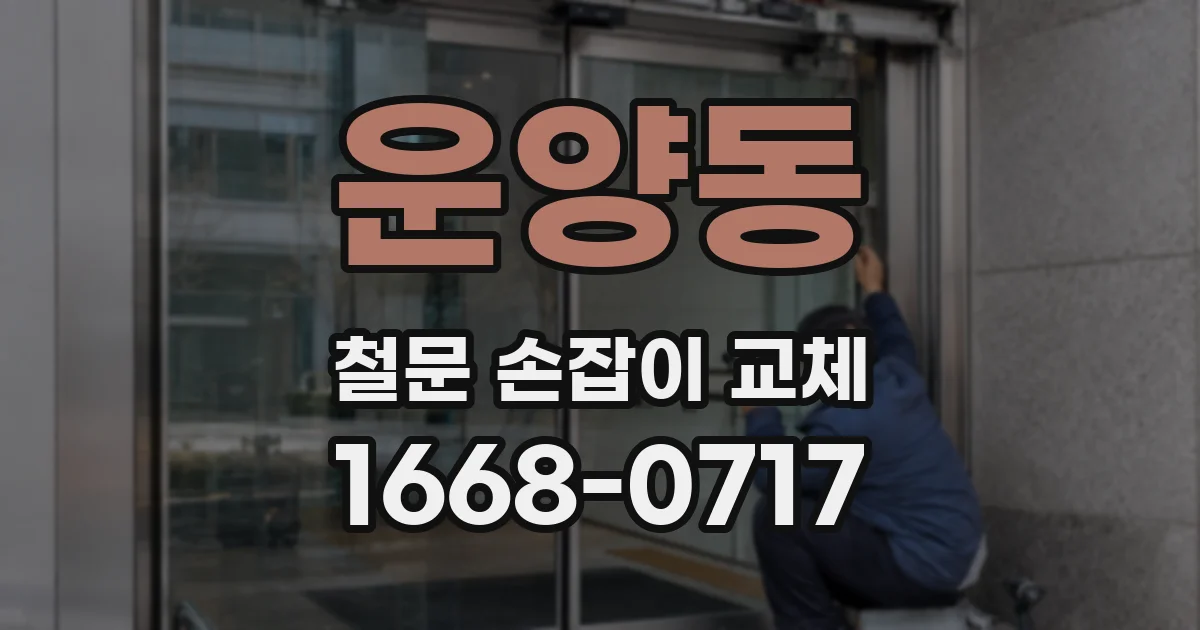 운양동 철문 손잡이 교체