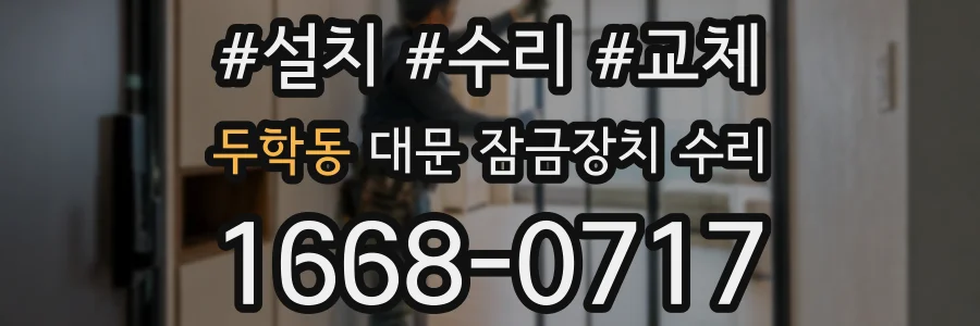 두학동 대문 잠금장치 수리