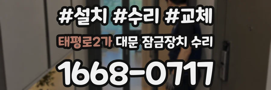 태평로2가 대문 잠금장치 수리