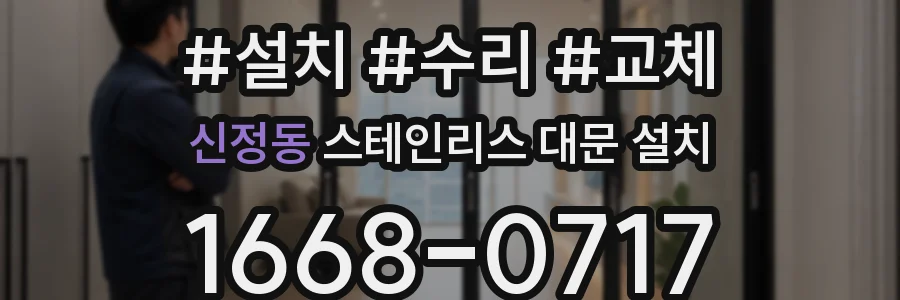 신정동 스테인리스 대문 설치