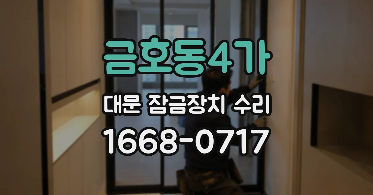 금호동4가 대문 잠금장치 수리