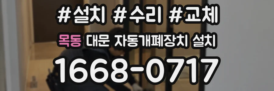 목동 대문 자동개폐장치 설치