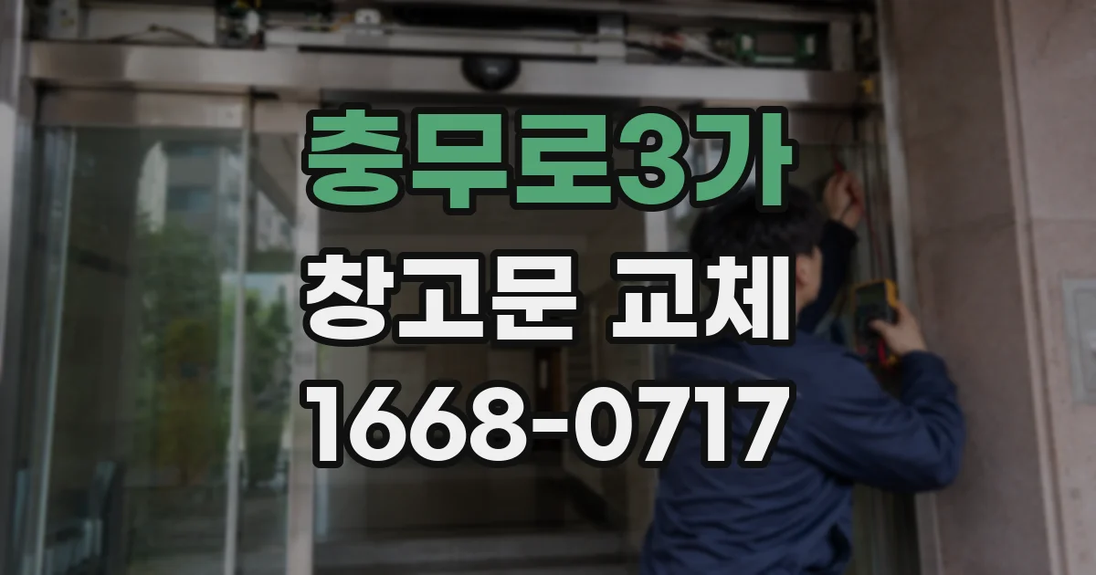 충무로3가 창고문 교체