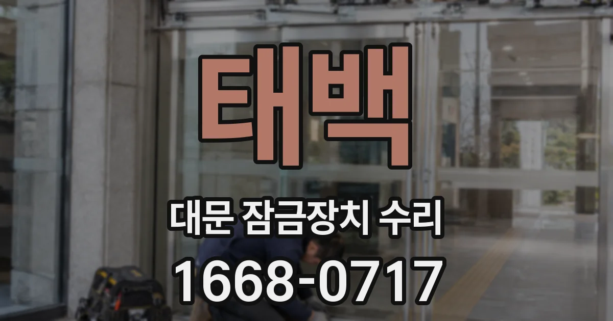 태백 대문 잠금장치 수리
