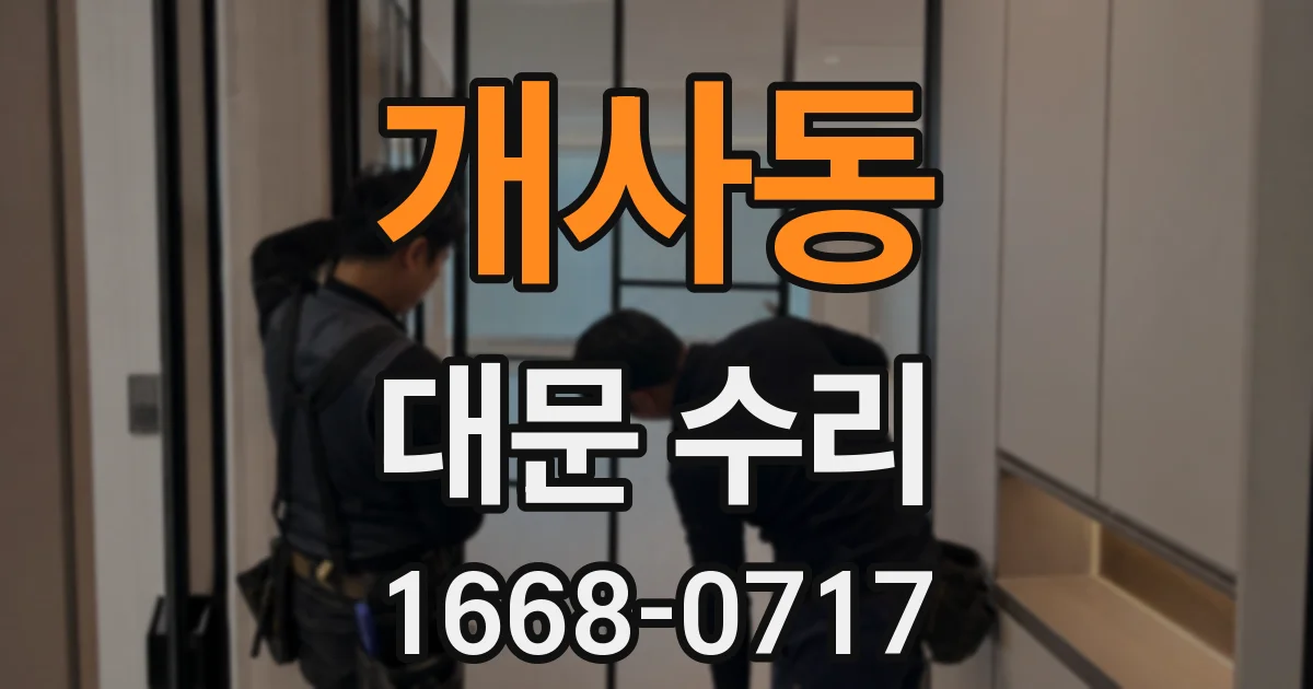개사동 대문 수리