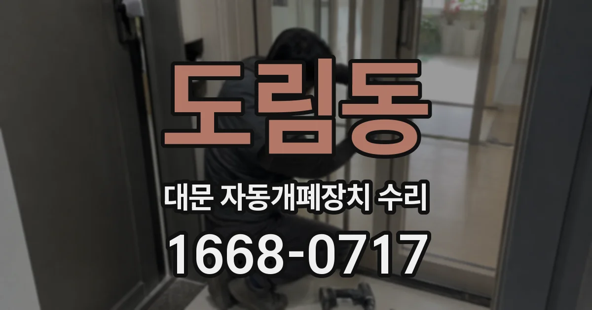 도림동 대문 자동개폐장치 수리
