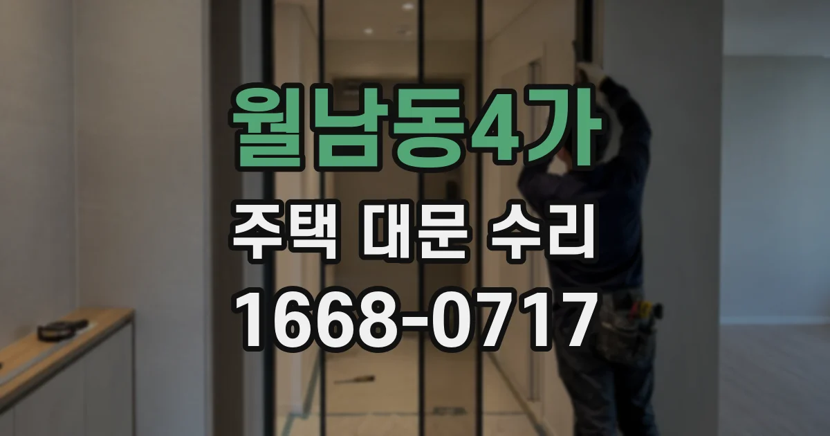 월남동4가 주택 대문 수리
