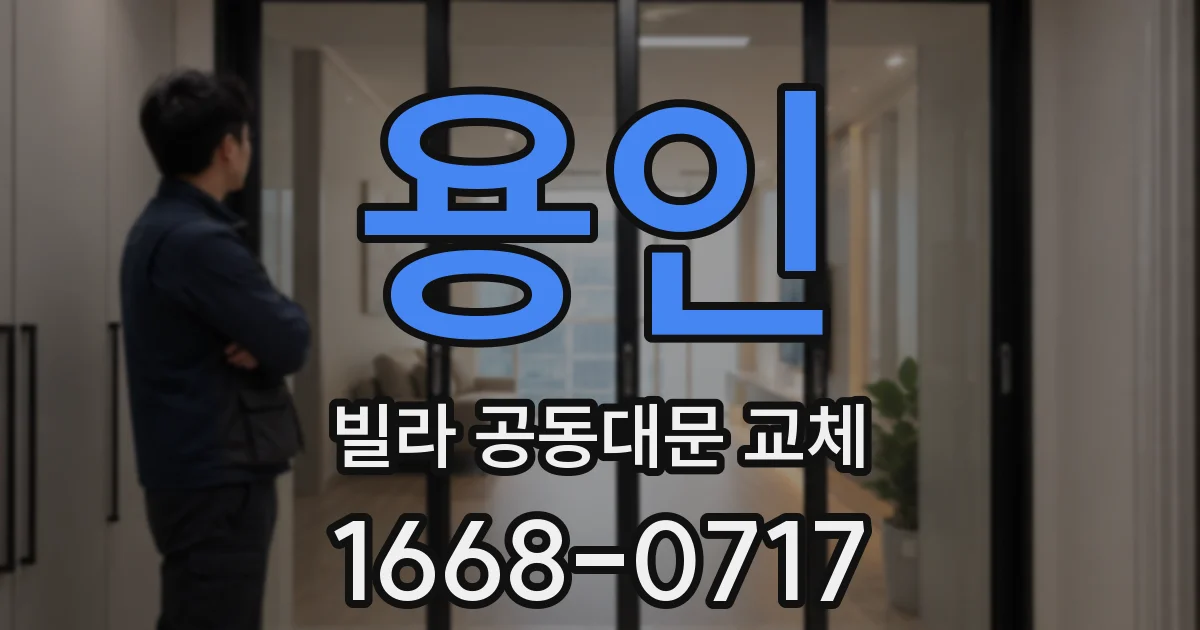 용인 빌라 공동대문 교체