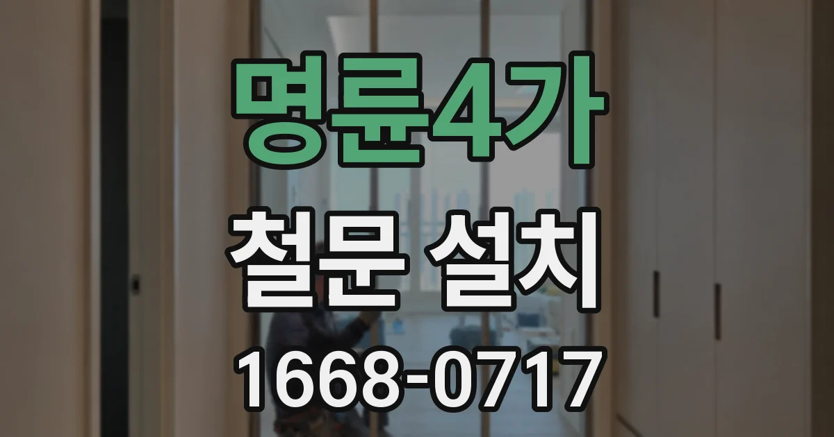 명륜4가 철문 설치