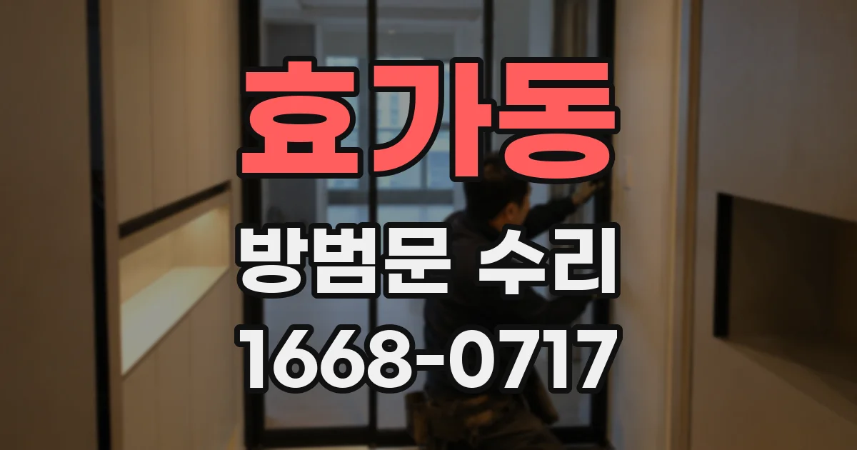 효가동 방범문 수리