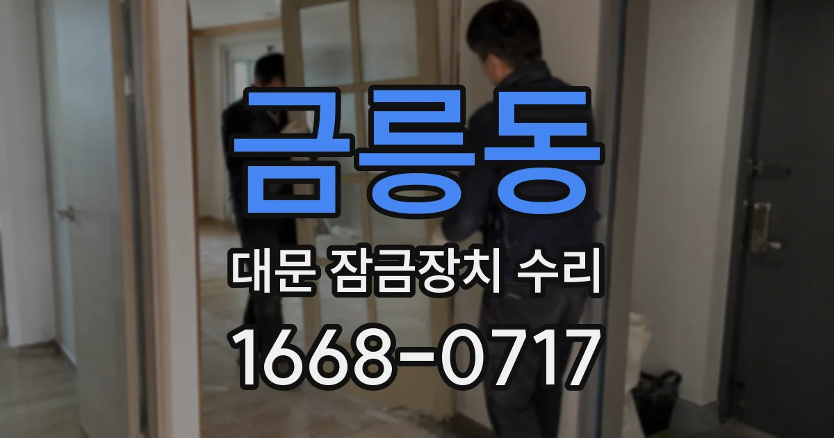 금릉동 대문 잠금장치 수리