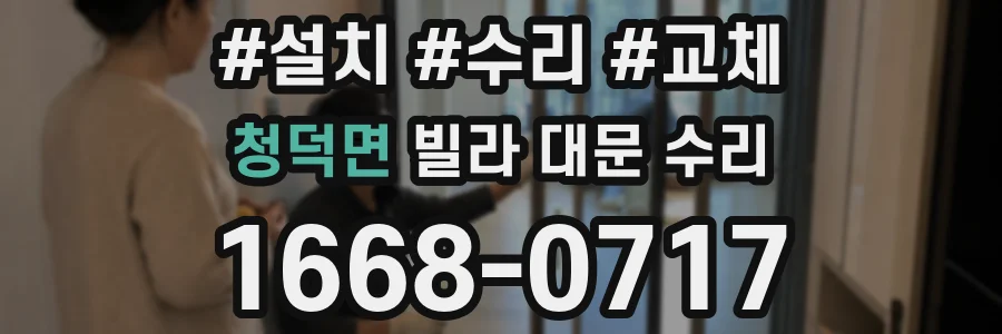 청덕면 빌라 대문 수리