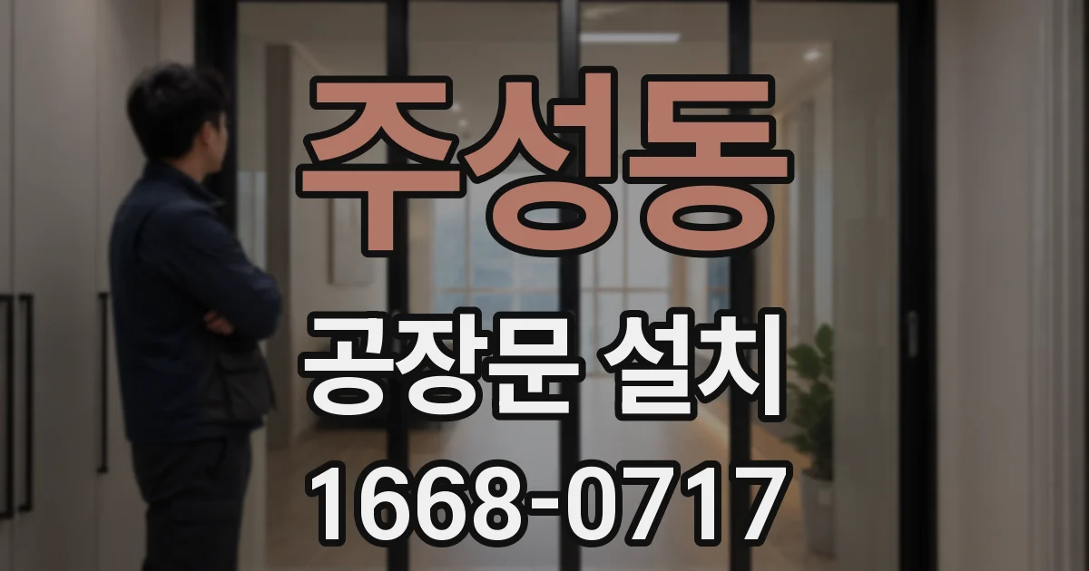 주성동 공장문 설치