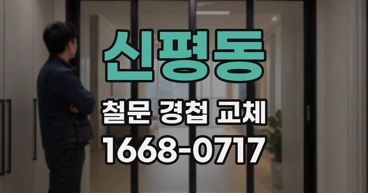 신평동 철문 경첩 교체