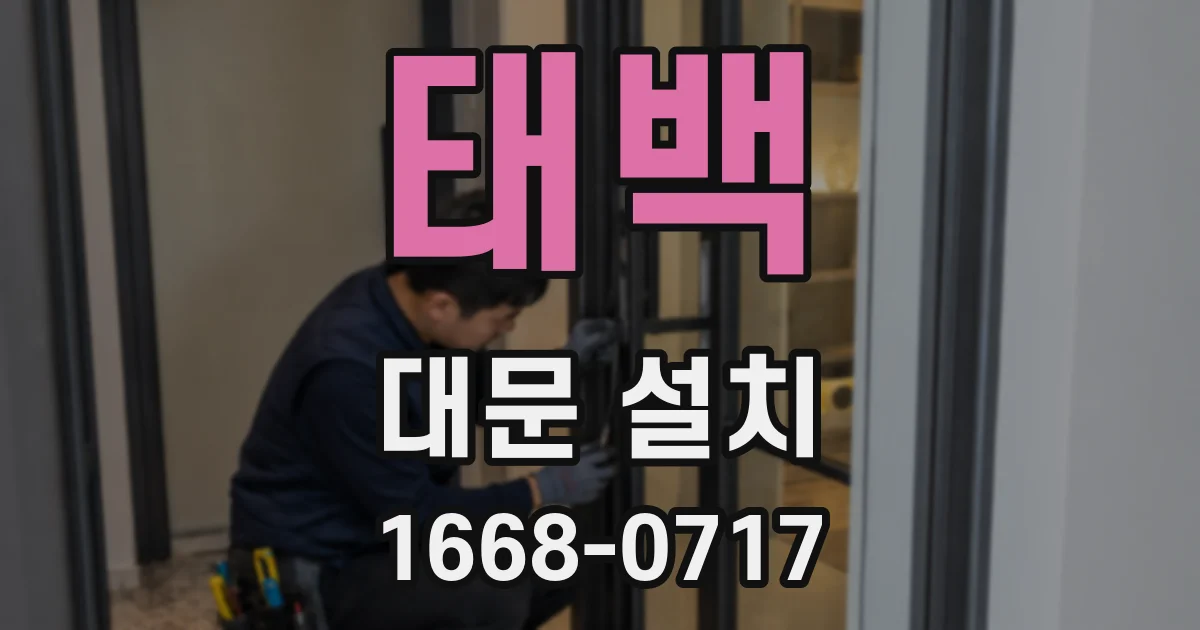 태백 대문 설치