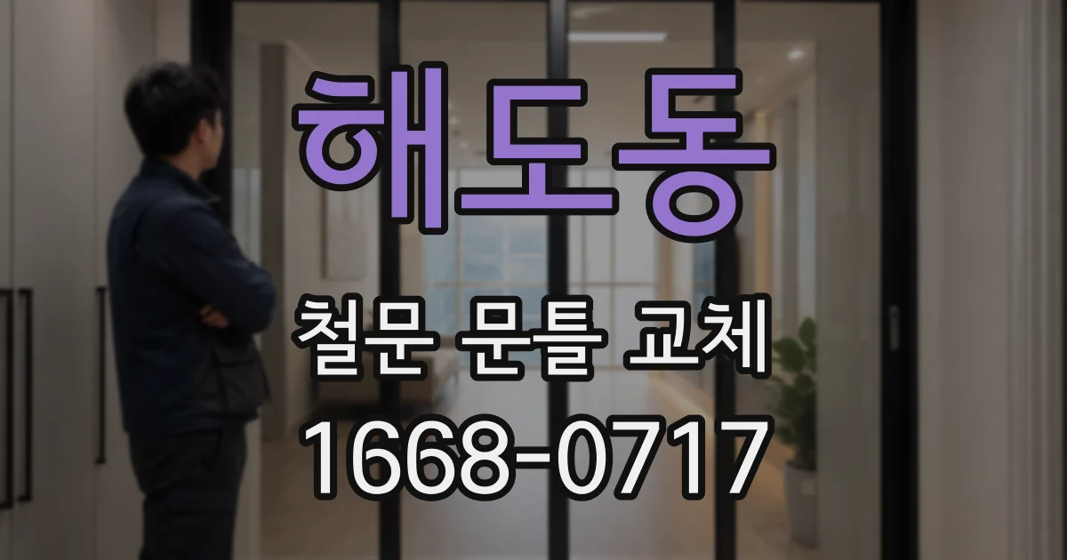 해도동 철문 문틀 교체