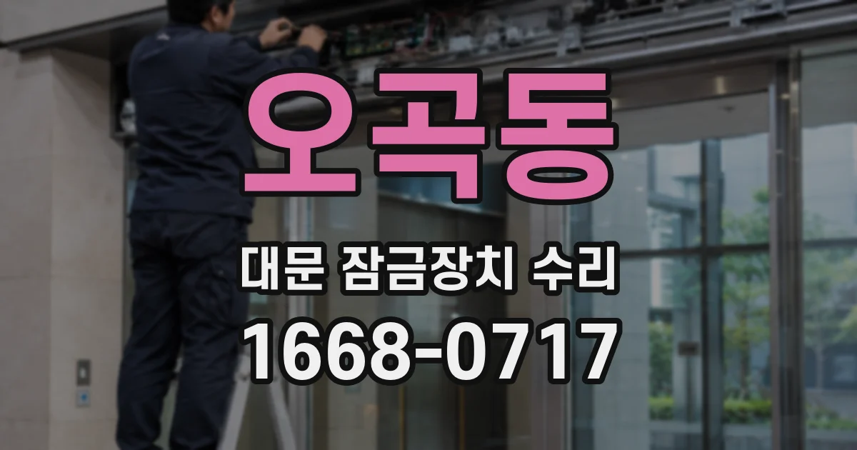 오곡동 대문 잠금장치 수리