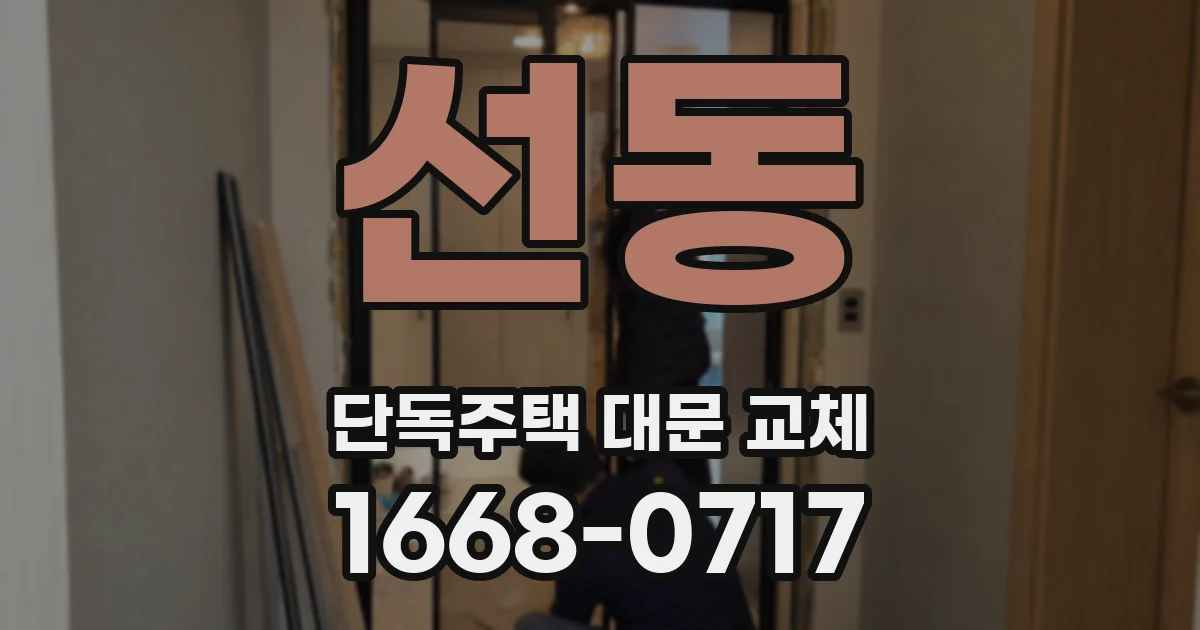 선동 단독주택 대문 교체