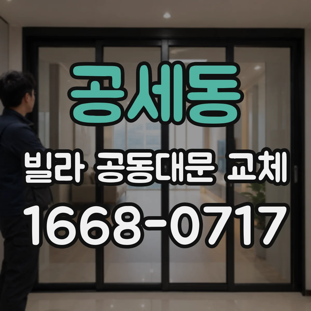 공세동 빌라 공동대문 교체