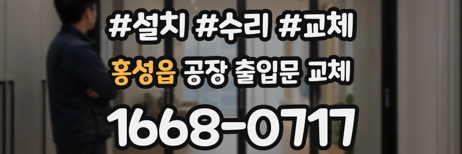 홍성읍 공장 출입문 교체