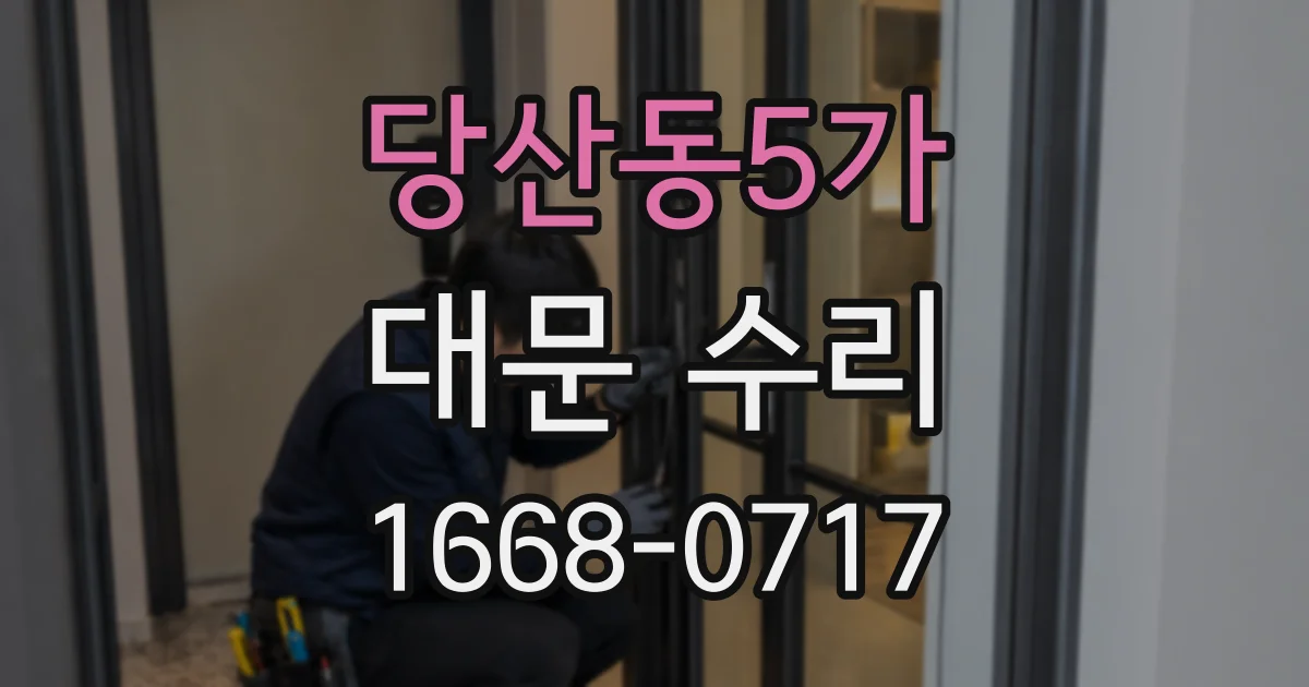 당산동5가 대문 수리