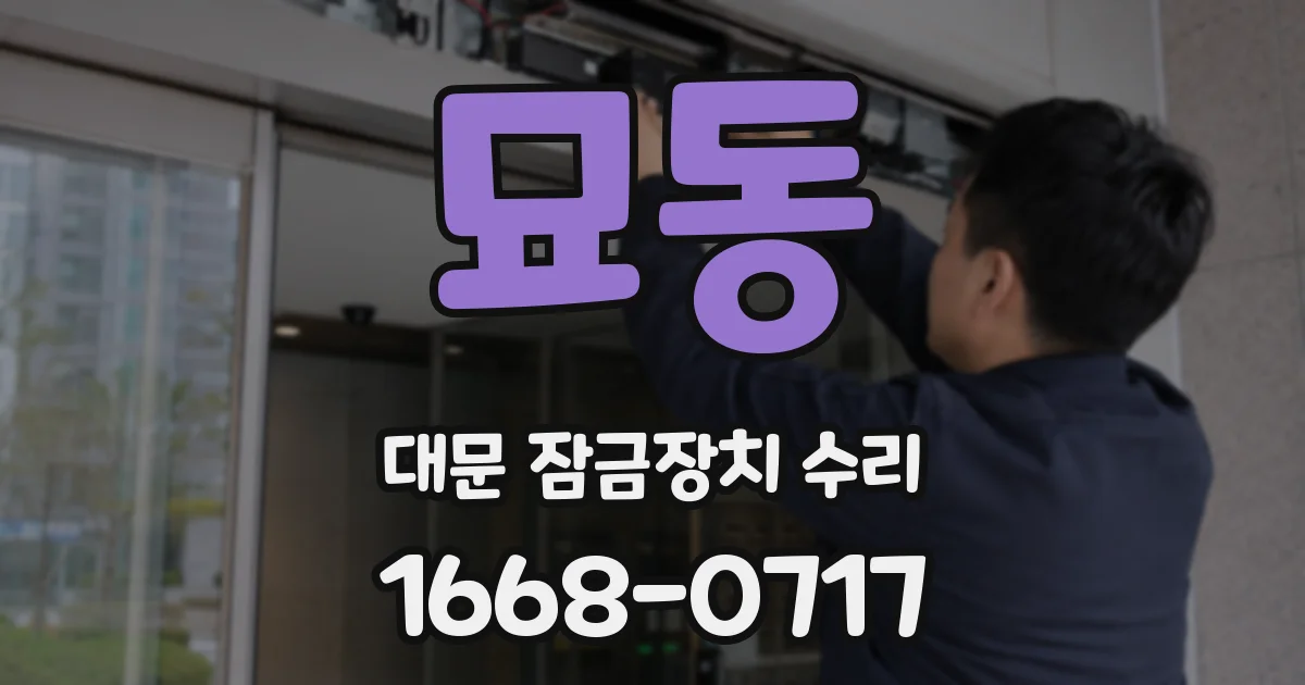 묘동 대문 잠금장치 수리