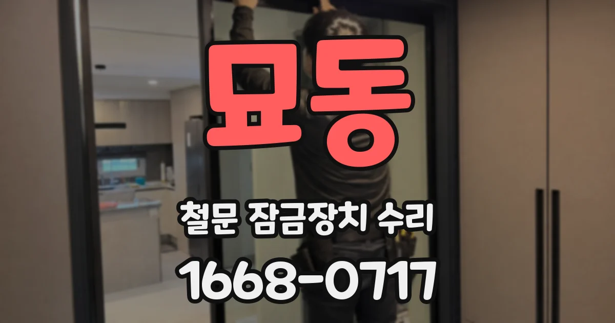 묘동 철문 잠금장치 수리