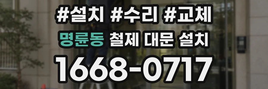 명륜동 철제 대문 설치