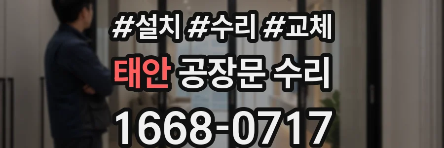 태안 공장문 수리