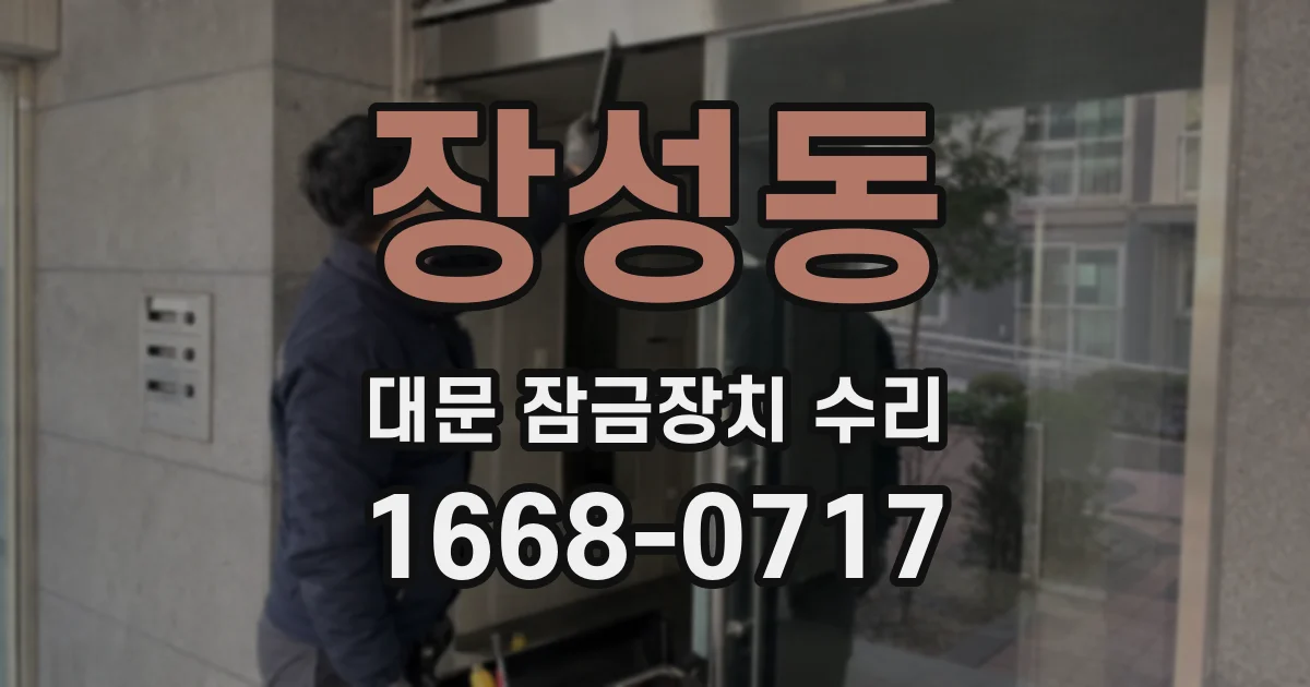 장성동 대문 잠금장치 수리