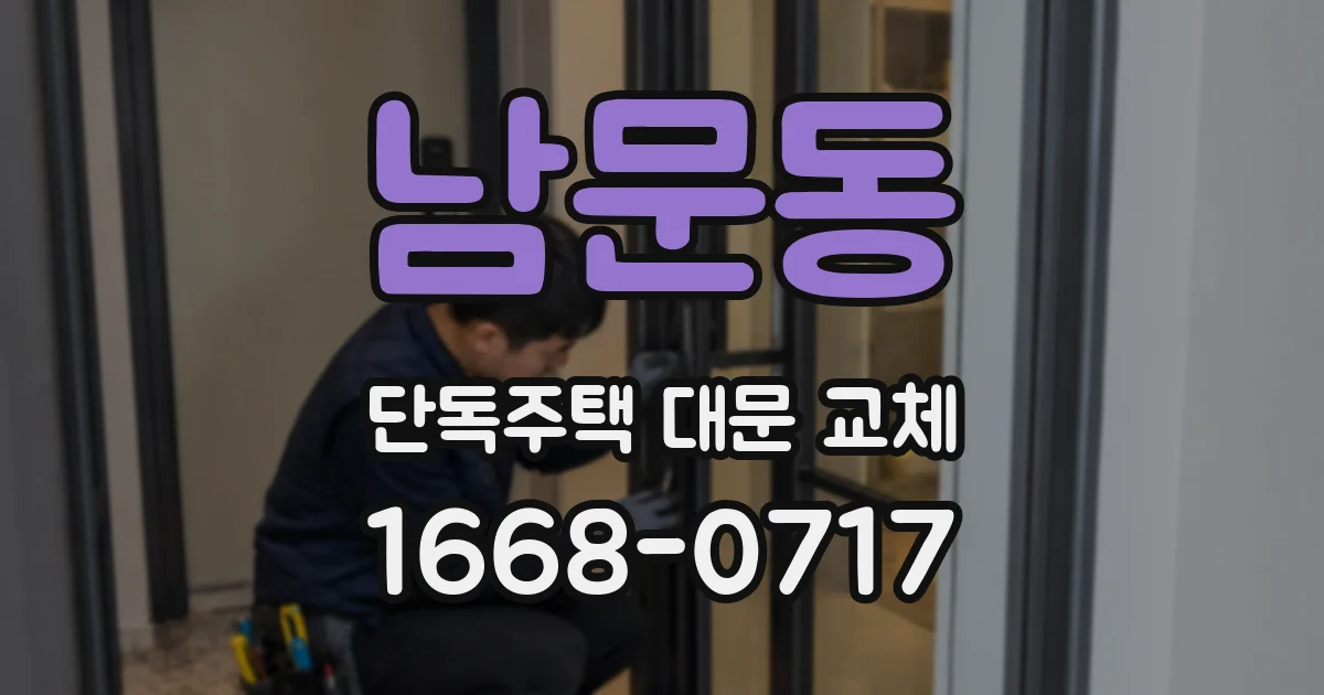 남문동 단독주택 대문 교체