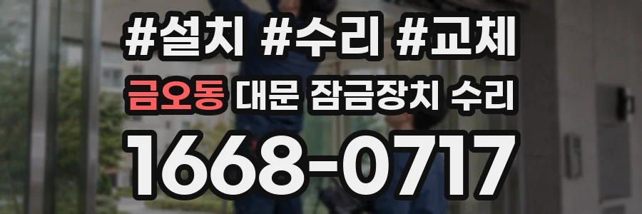 금오동 대문 잠금장치 수리