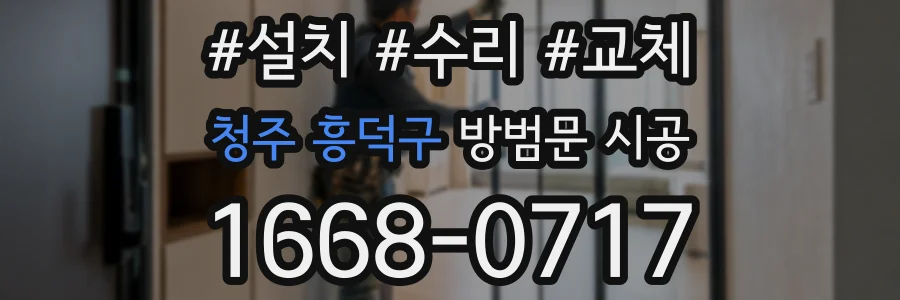 청주 흥덕구 방범문 시공