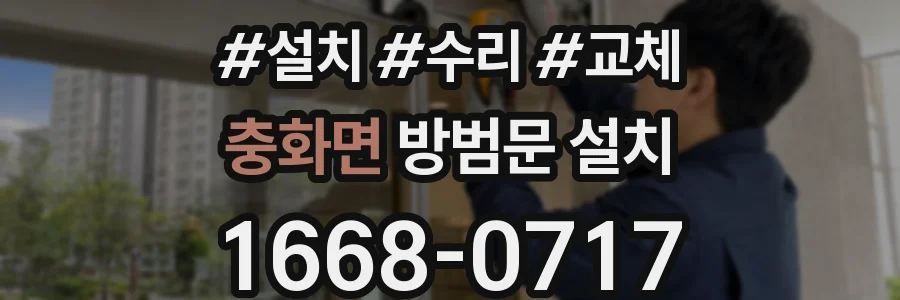 충화면 방범문 설치