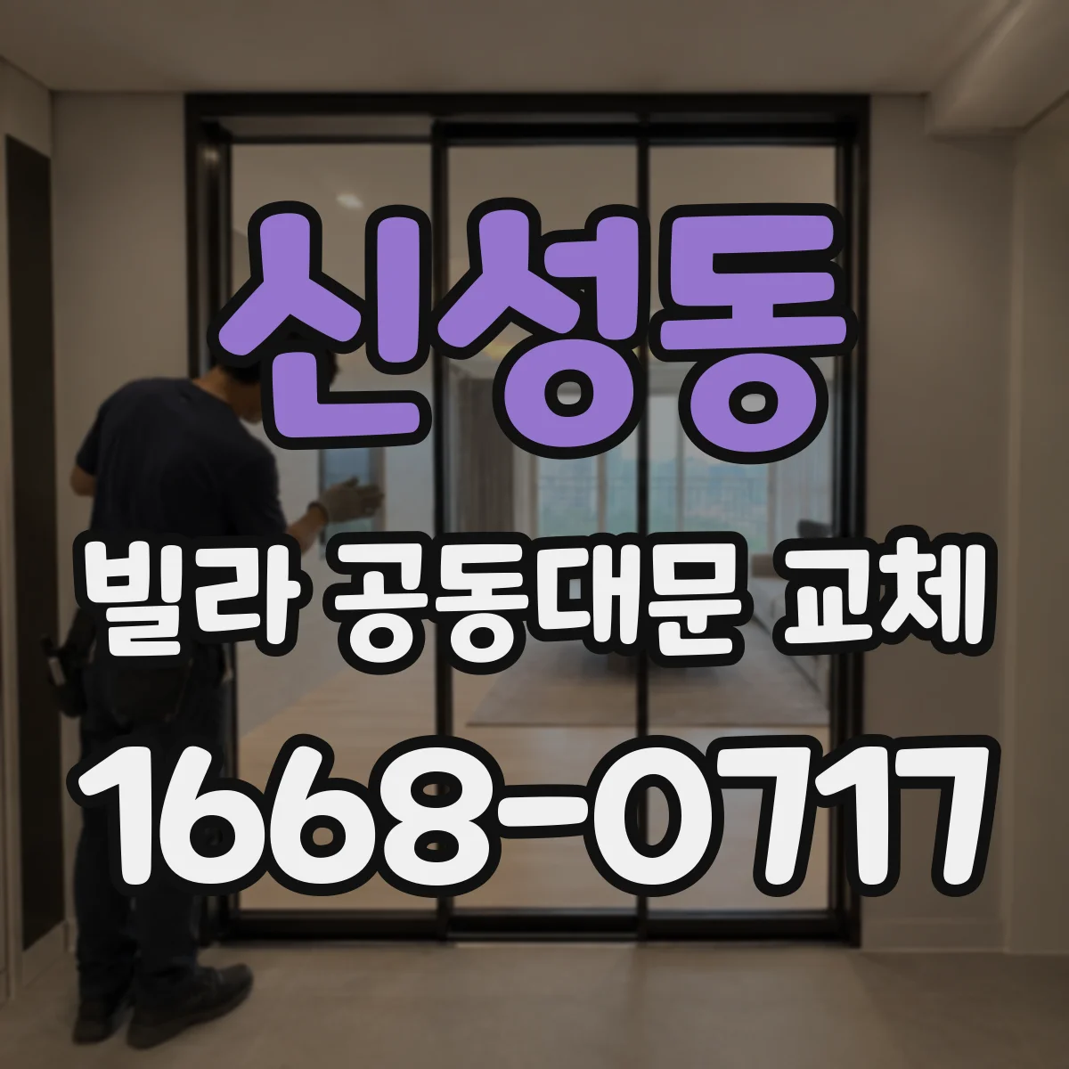 신성동 빌라 공동대문 교체