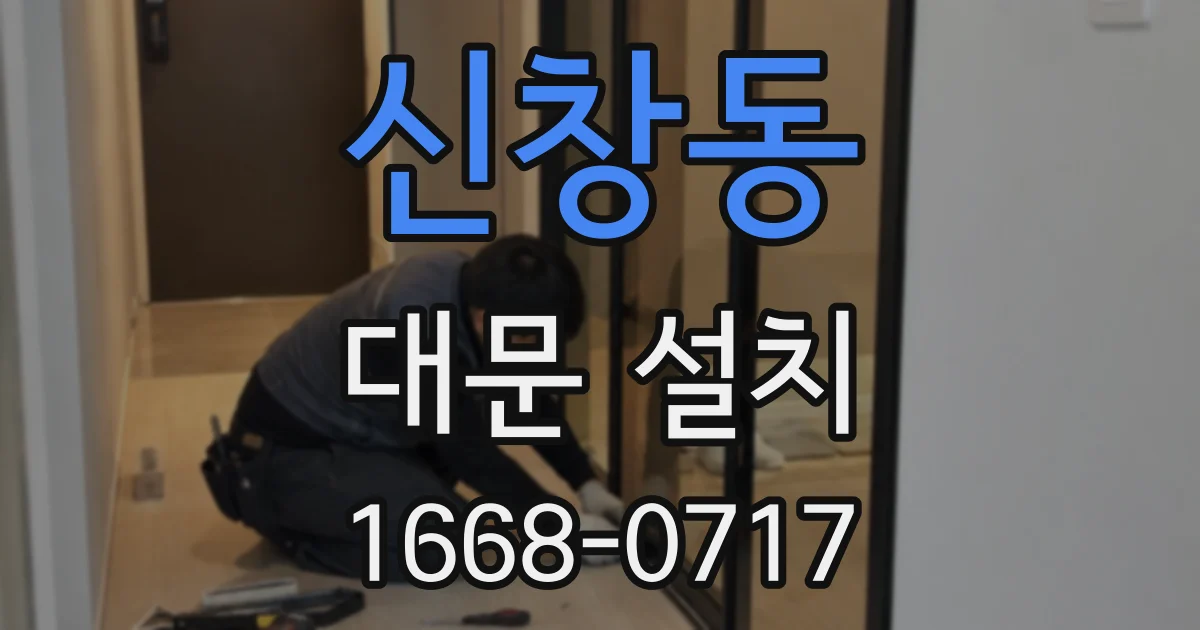 신창동 대문 설치